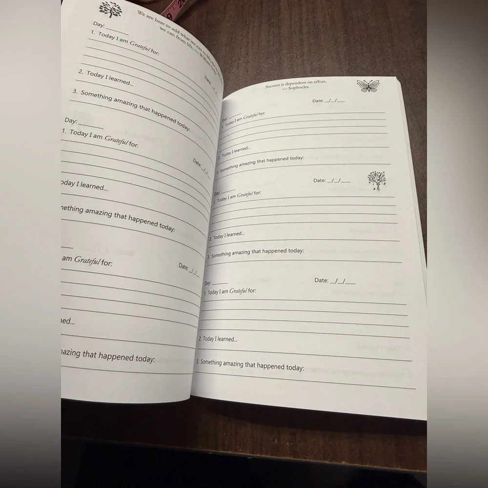 Teen 1 min gratitude journal